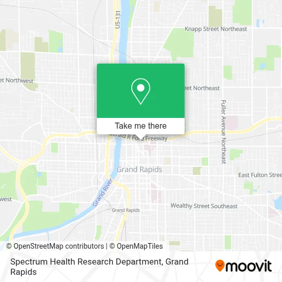 Spectrum Health Research Department map