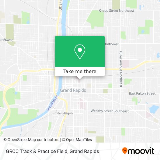GRCC Track & Practice Field map