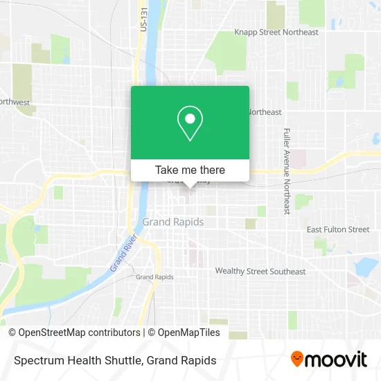 Spectrum Health Shuttle map