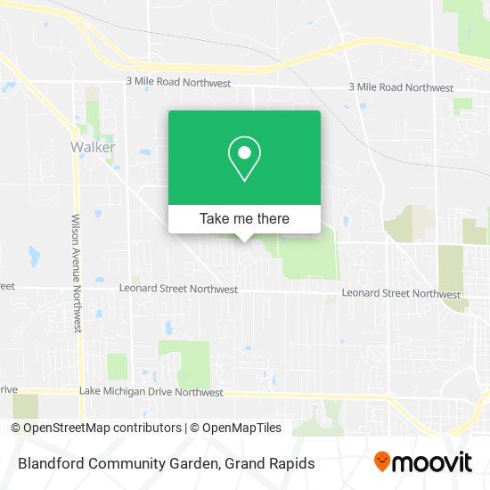 Blandford Community Garden map