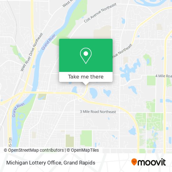 Michigan Lottery Office map