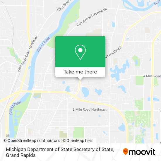 Michigan Department of State Secretary of State map