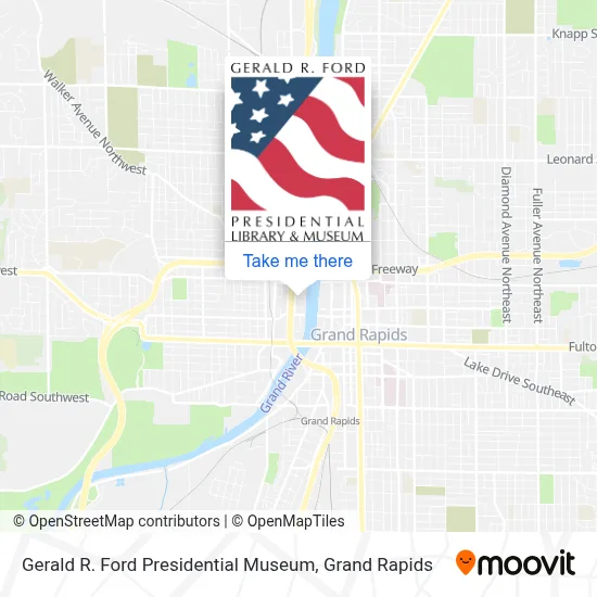Gerald R. Ford Map How to Get to Gerald R. Ford Presidential Museum in Grand Rapids by Bus?