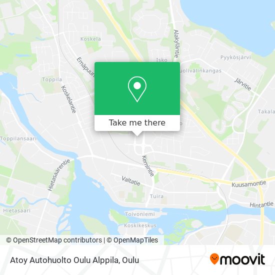 Atoy Autohuolto Oulu Alppila map