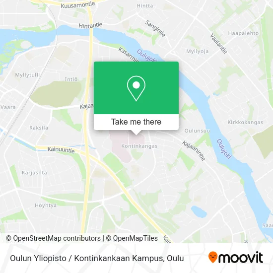 Oulun Yliopisto / Kontinkankaan Kampus map