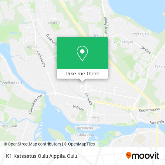 K1 Katsastus Oulu Alppila map