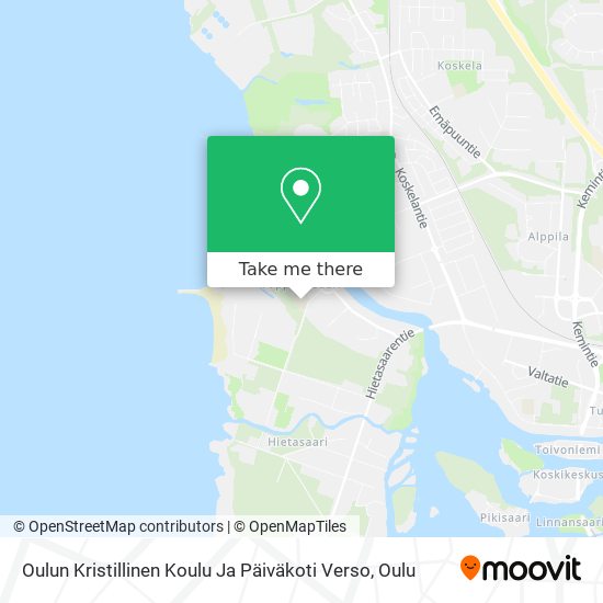 Oulun Kristillinen Koulu Ja Päiväkoti Verso map