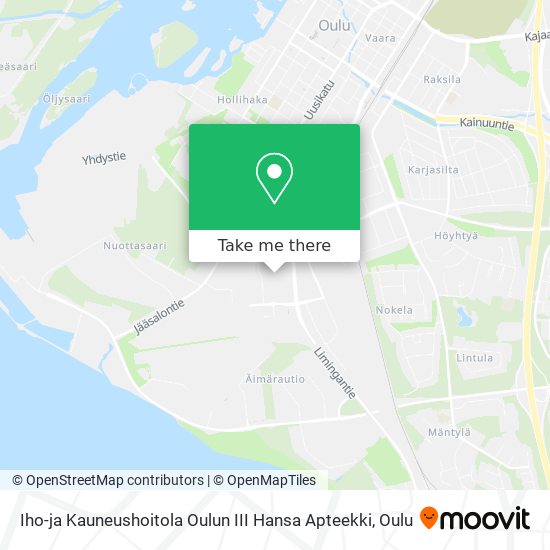 Iho-ja Kauneushoitola Oulun III Hansa Apteekki map