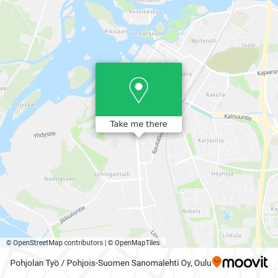 Pohjolan Työ / Pohjois-Suomen Sanomalehti Oy map