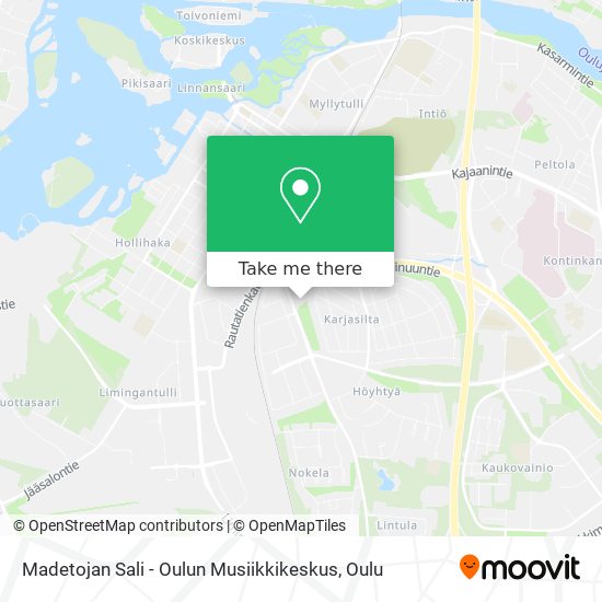Madetojan Sali - Oulun Musiikkikeskus map