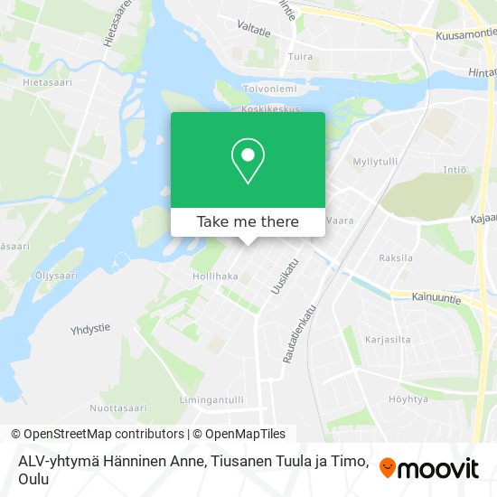 ALV-yhtymä Hänninen Anne, Tiusanen Tuula ja Timo map