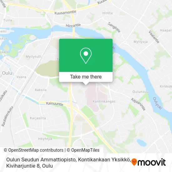Oulun Seudun Ammattiopisto, Kontikankaan Yksikkö, Kiviharjuntie 8 map