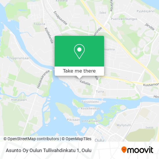 Asunto Oy Oulun Tullivahdinkatu 1 map