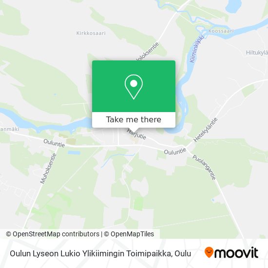 Oulun Lyseon Lukio Ylikiimingin Toimipaikka map