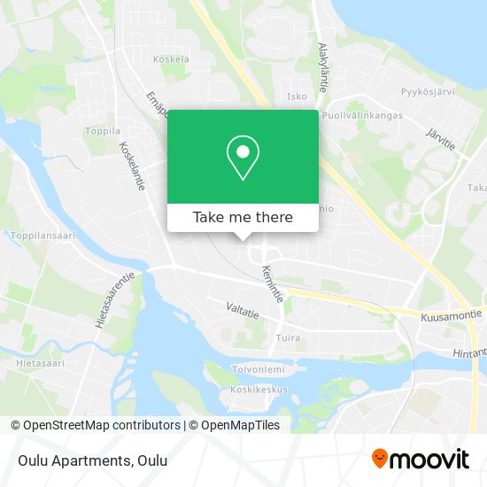 Oulu Apartments map