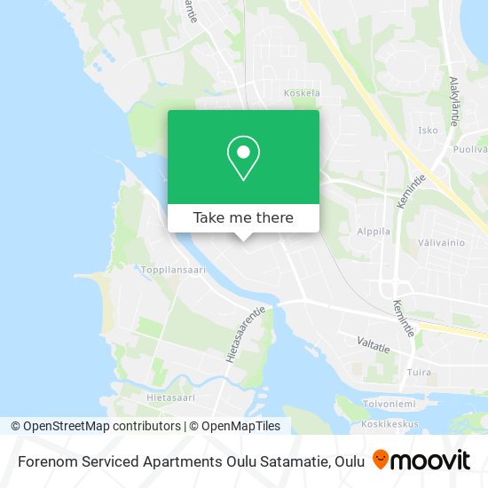 Forenom Serviced Apartments Oulu Satamatie map