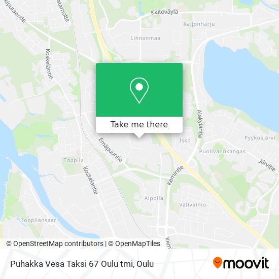 Puhakka Vesa Taksi 67 Oulu tmi map