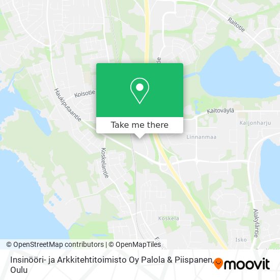 Insinööri- ja Arkkitehtitoimisto Oy Palola & Piispanen map