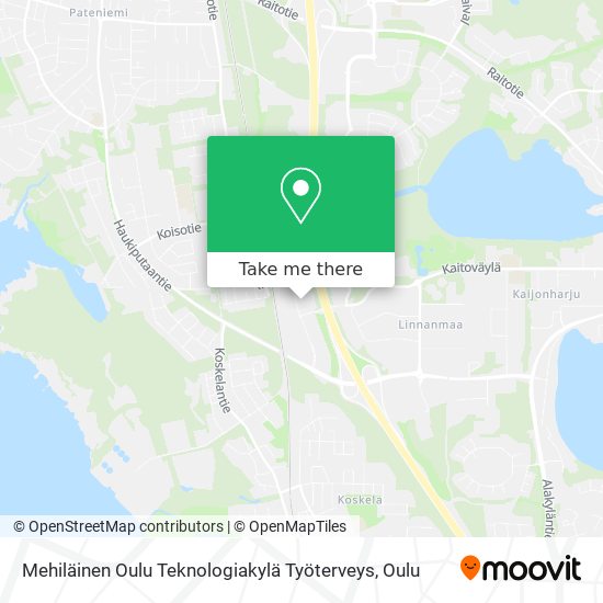 Mehiläinen Oulu Teknologiakylä Työterveys map