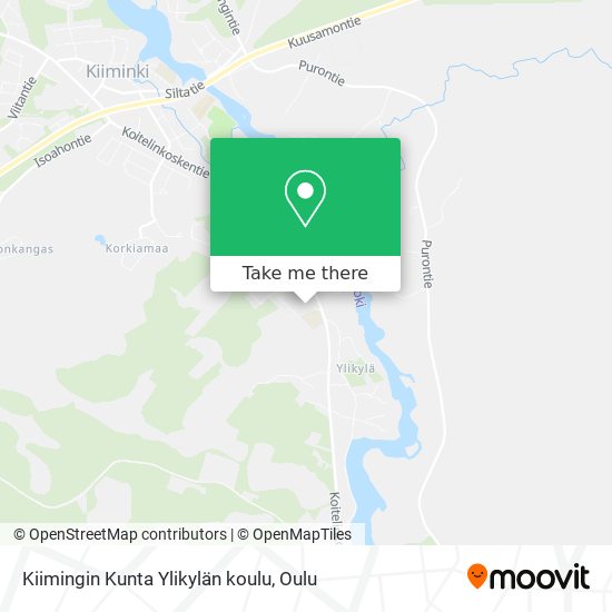 Kiimingin Kunta Ylikylän koulu map