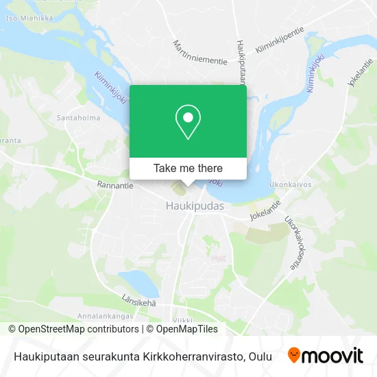 Haukiputaan seurakunta Kirkkoherranvirasto map