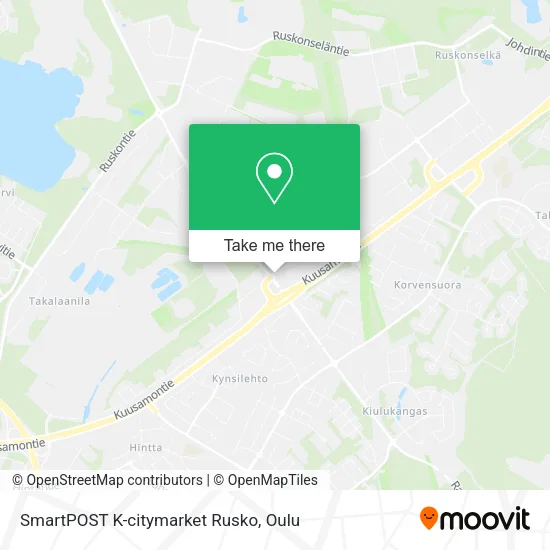 SmartPOST K-citymarket Rusko map