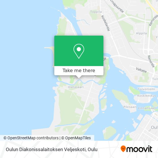 How to get to Oulun Diakonissalaitoksen Veljeskoti by Bus?