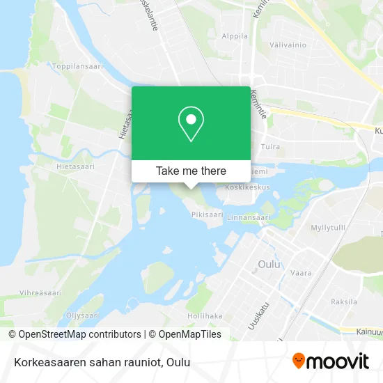 Korkeasaaren sahan rauniot map