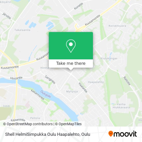 Shell HelmiSimpukka Oulu Haapalehto map