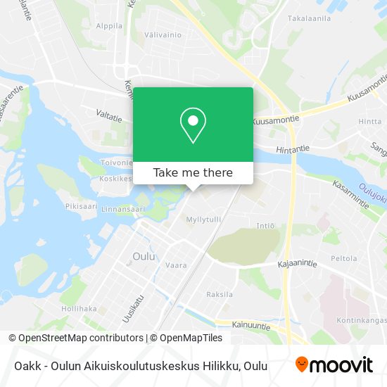 Oakk - Oulun Aikuiskoulutuskeskus Hilikku map