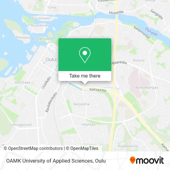 OAMK University of Applied Sciences map