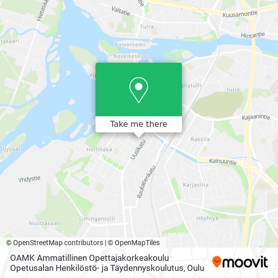OAMK Ammatillinen Opettajakorkeakoulu Opetusalan Henkilöstö- ja Täydennyskoulutus map