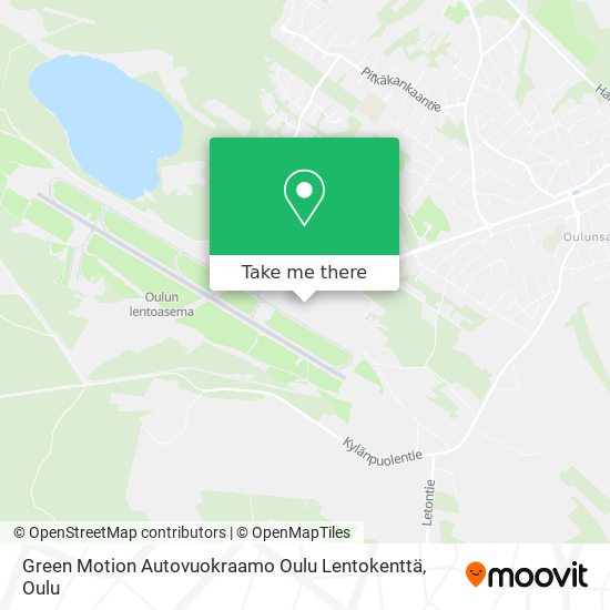 Green Motion Autovuokraamo Oulu Lentokenttä map