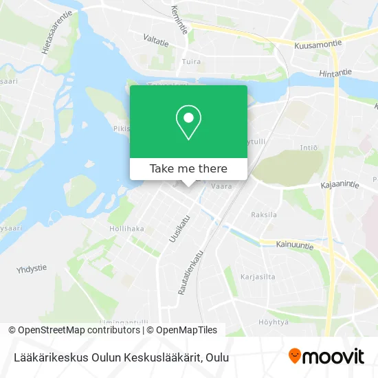 Lääkärikeskus Oulun Keskuslääkärit map