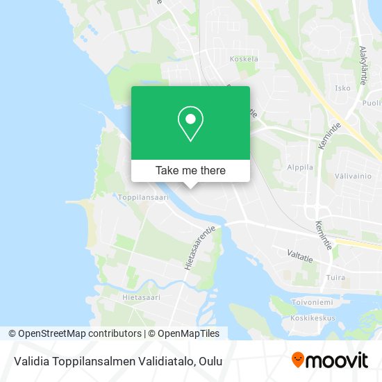 Validia Toppilansalmen Validiatalo map