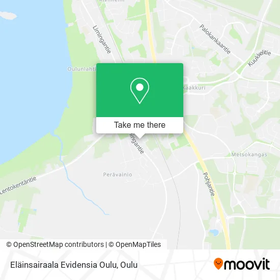 Eläinsairaala Evidensia Oulu map