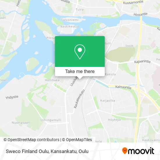 Sweco Finland Oulu, Kansankatu map