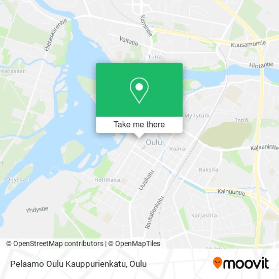 Pelaamo Oulu Kauppurienkatu map