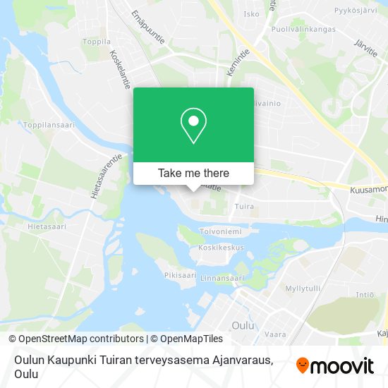 Oulun Kaupunki Tuiran terveysasema Ajanvaraus map