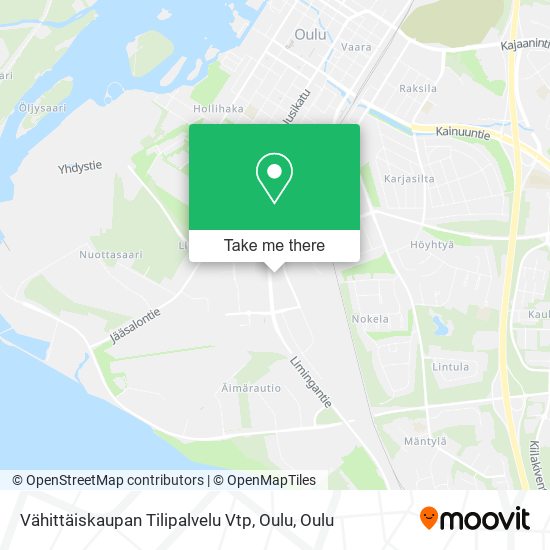 Vähittäiskaupan Tilipalvelu Vtp, Oulu map