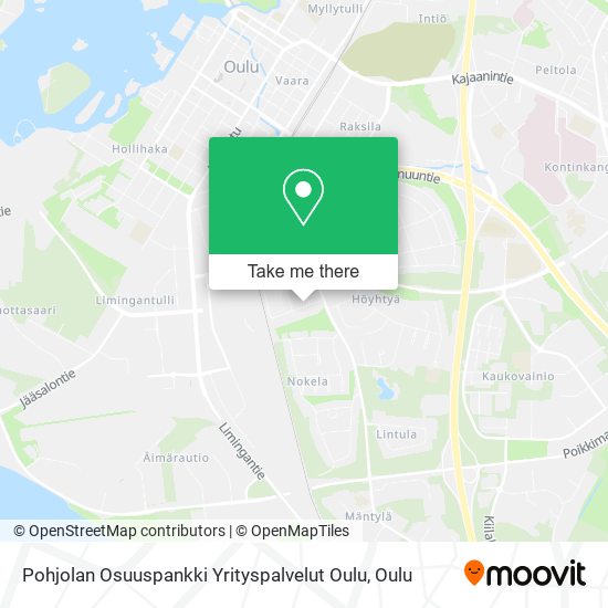 Pohjolan Osuuspankki Yrityspalvelut Oulu map