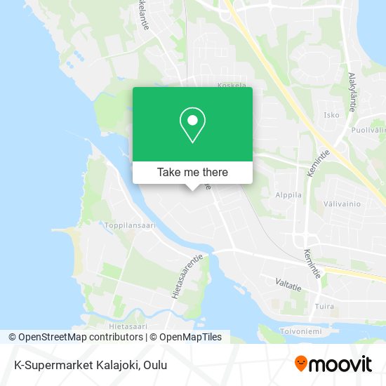 K-Supermarket Kalajoki map