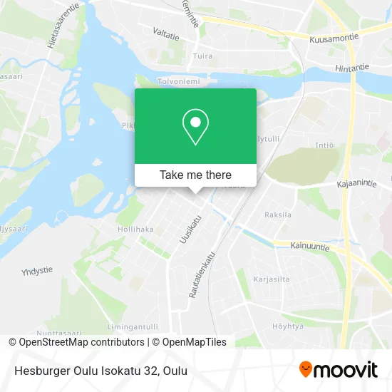Hesburger Oulu Isokatu 32 map