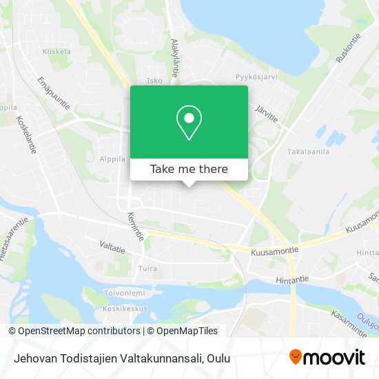 Jehovan Todistajien Valtakunnansali map