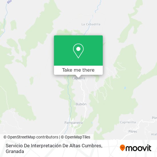 Servicio De Interpretación De Altas Cumbres map