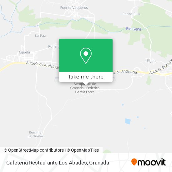 Cafetería Restaurante Los Abades map