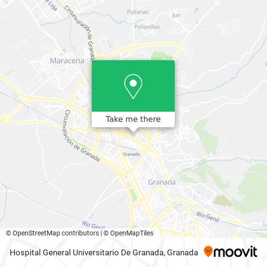 Hospital General Universitario De Granada map