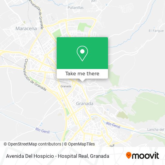 Avenida Del Hospicio - Hospital Real map