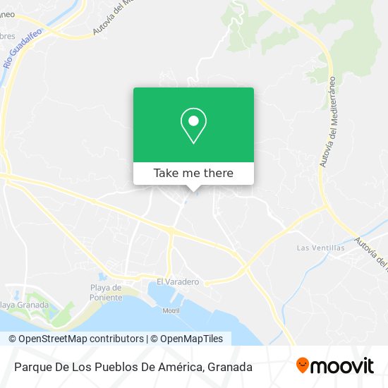 Parque De Los Pueblos De América map