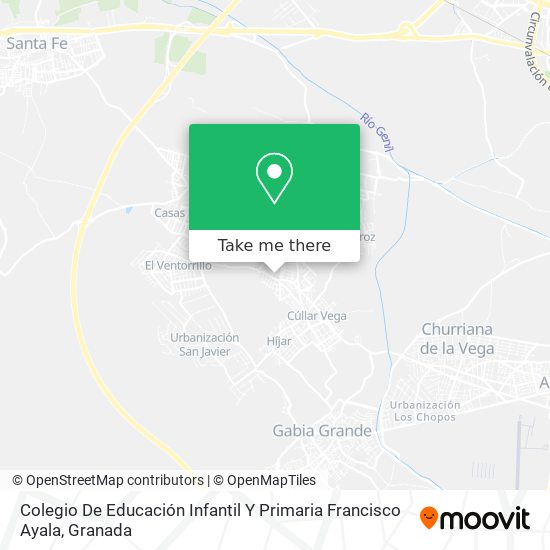 mapa Colegio De Educación Infantil Y Primaria Francisco Ayala